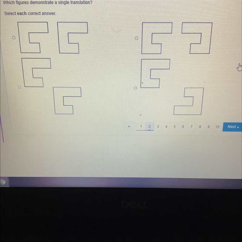 Help please Which figures demonstrate a single translation-example-1