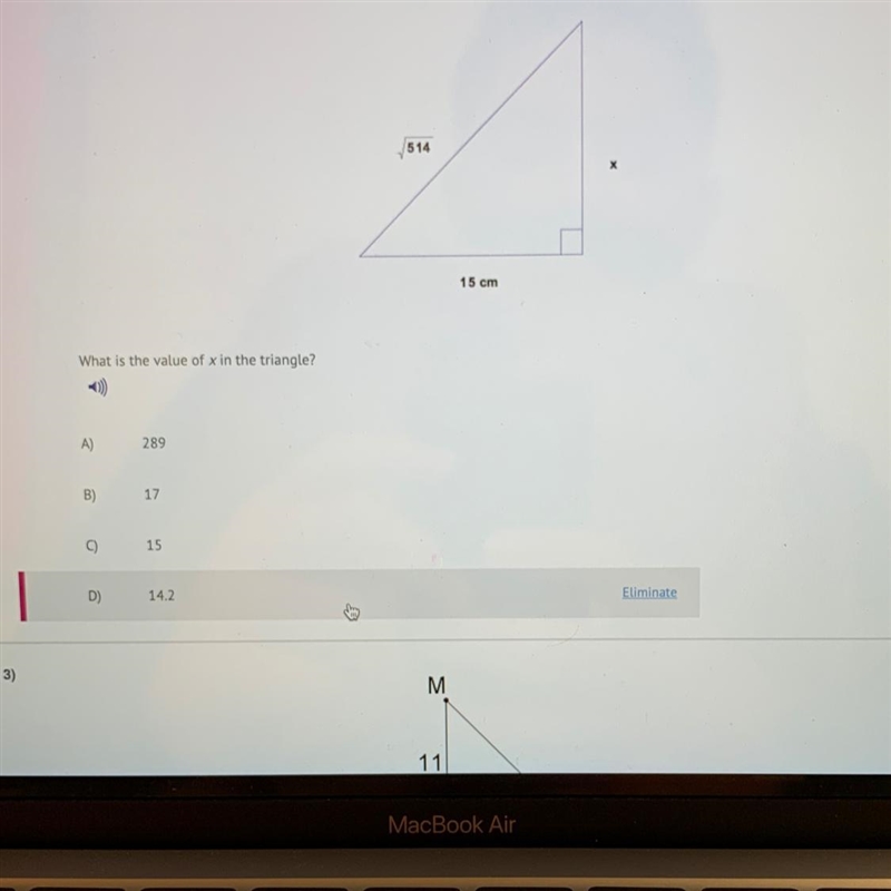 What is the value of x in the triangle? I need help pls :)-example-1