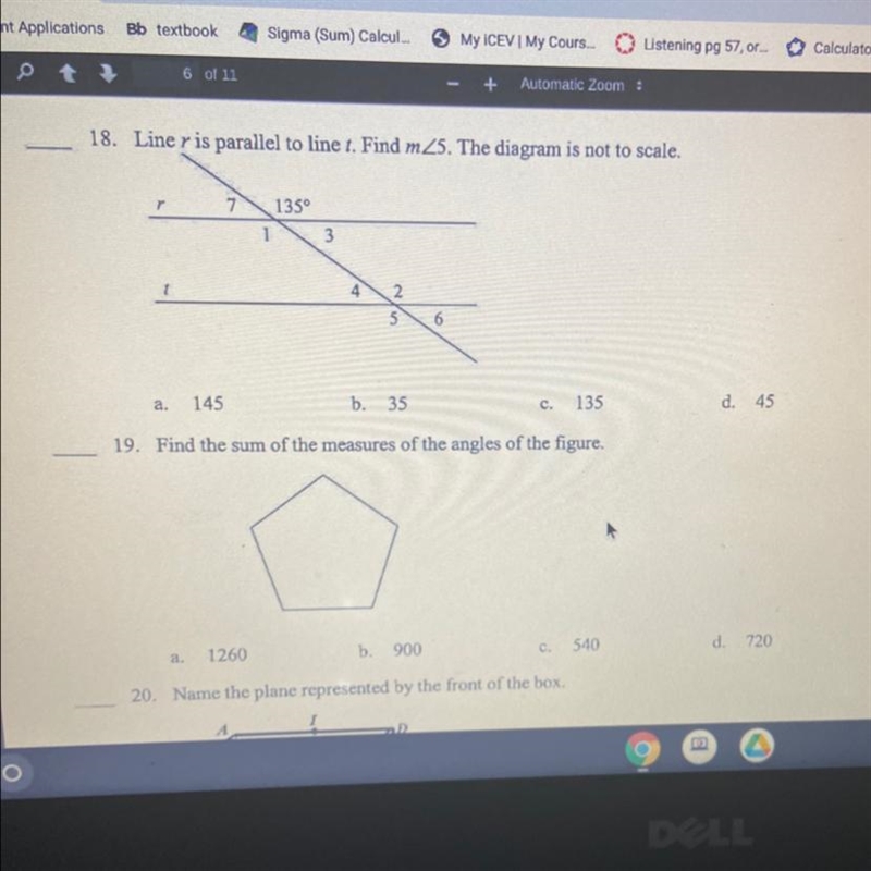 Wouldn’t 18 be 135? I need help with the second one as well.-example-1