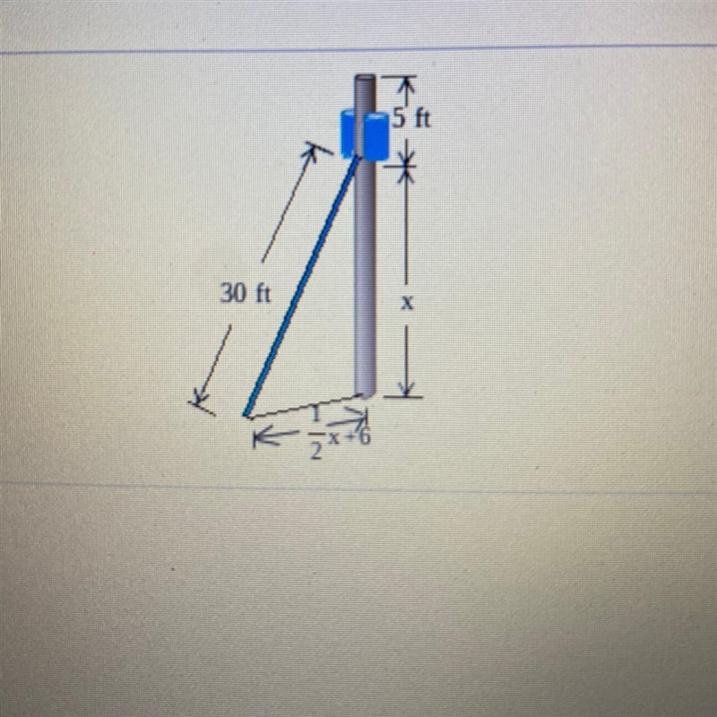 Use the information in the figure to determine the height of the pole.-example-1