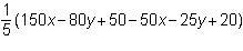 Which expression is equivalent to (see the picture) A. 20x-21y +14 B. 20x + 11y + 14 C-example-1