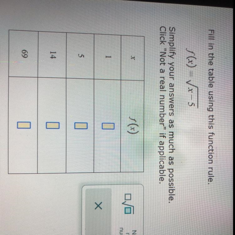 Fill in the table using this function rule. HELP PLEASE-example-1