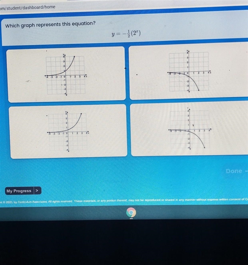 Which graph represents this equation?Can someone please help me with this problem-example-1