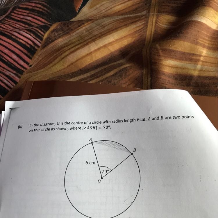 What is the area of the shaded segment ?-example-1