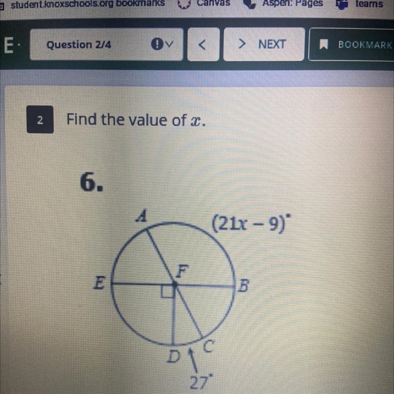 Find the value of X.-example-1