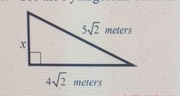 SOMEONE SMART PLEASE HELP!! use the Pythagorean theorem to find x​-example-1