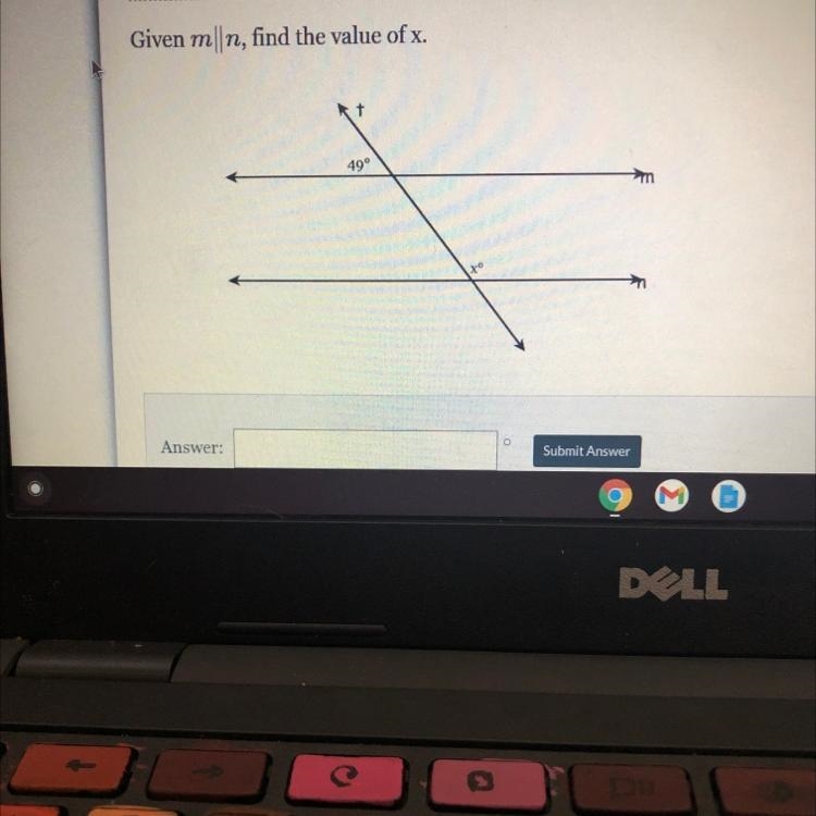 Given m||n, find the value of x.-example-1