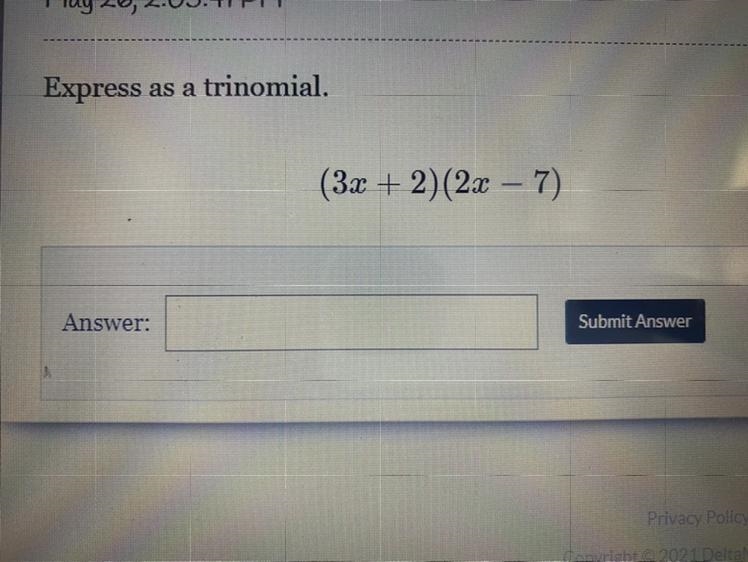 Express as a trinomial. .-example-1