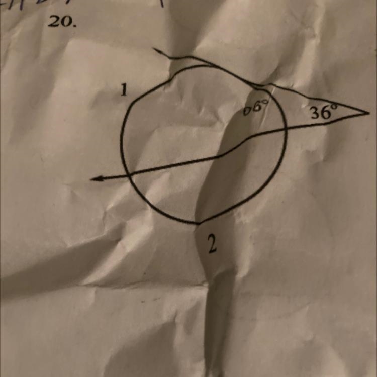 Find the measure of each numbered angle or are.-example-1