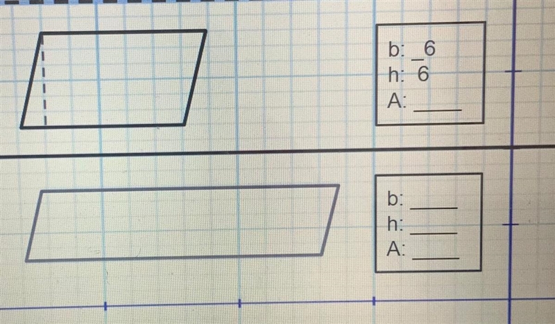 Please solve the 2 questions about area below-example-1