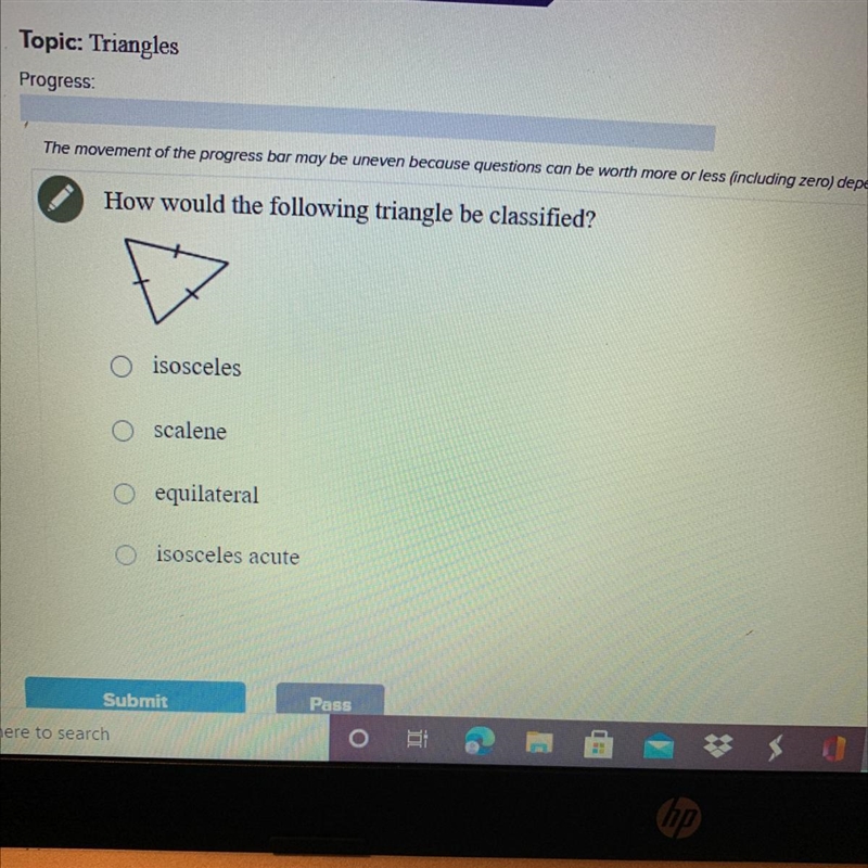 How would the following triangle be classified-example-1