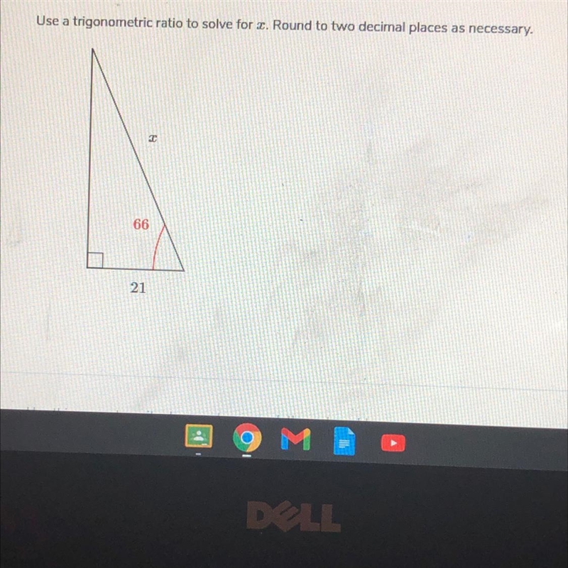 What is 21/cos66 round answer to the 2nd place. Assignment due soon please help me-example-1