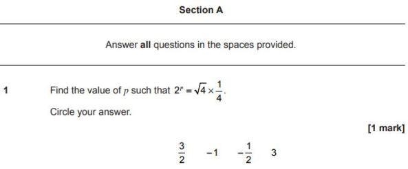 Find the value of P such that 2 ^p sqrt 4 x 1/4-example-1