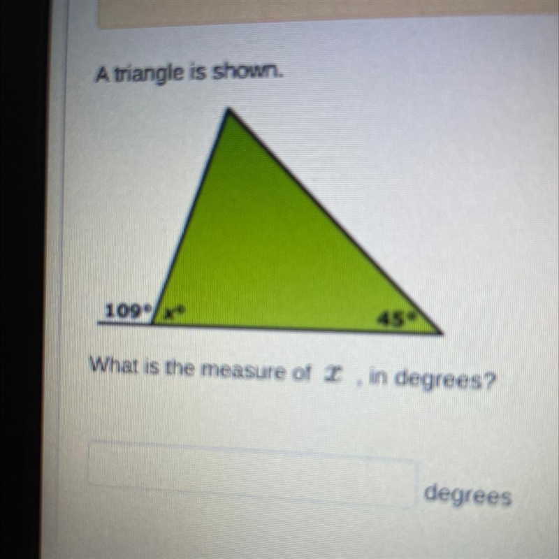 What is the measure of X , in degrees? HELPP!-example-1