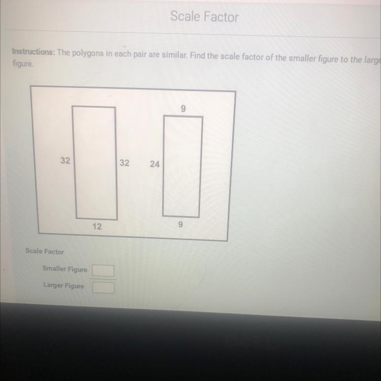 The polygons in each pair are similar find the scale factor smaller figure to the-example-1