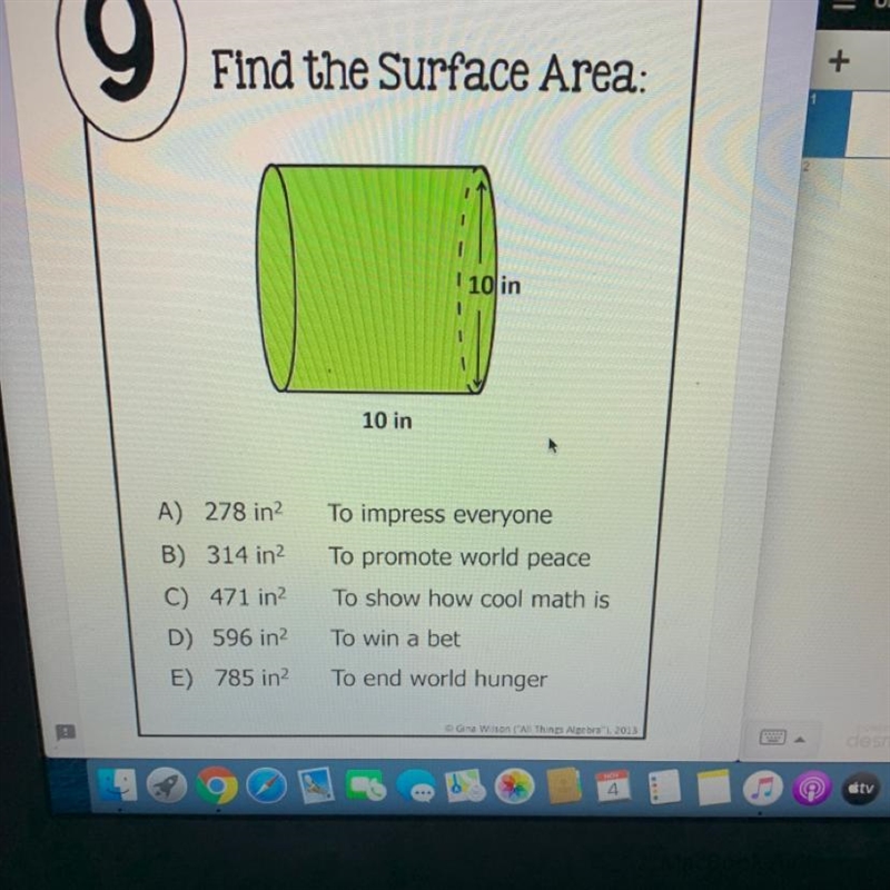 Find the Surface Area of the cylinder-example-1