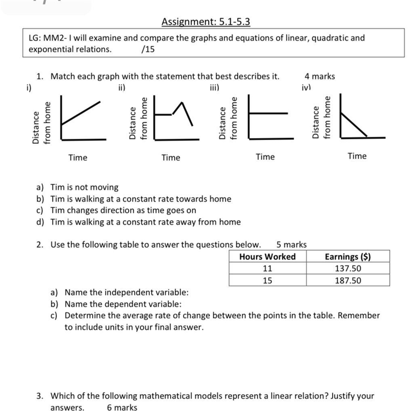 Match each graph with the statement that best describes it. (Question #1) A. Tim is-example-1