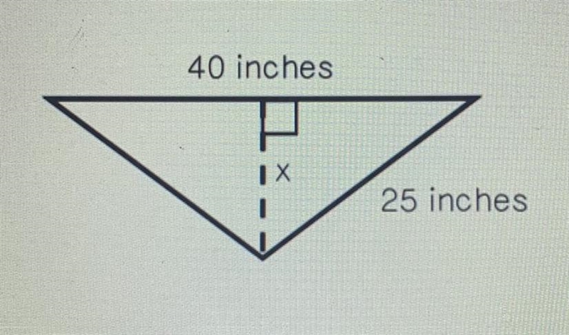 Find the value of x in the isosceles triangle.-example-1