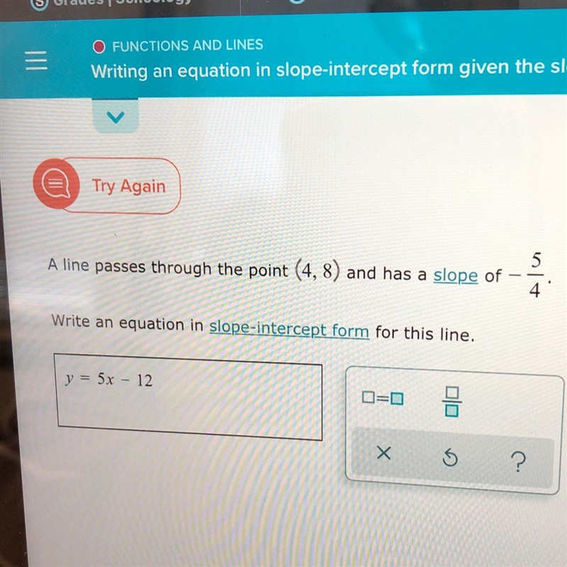 How to write it in slope intercept from-example-1