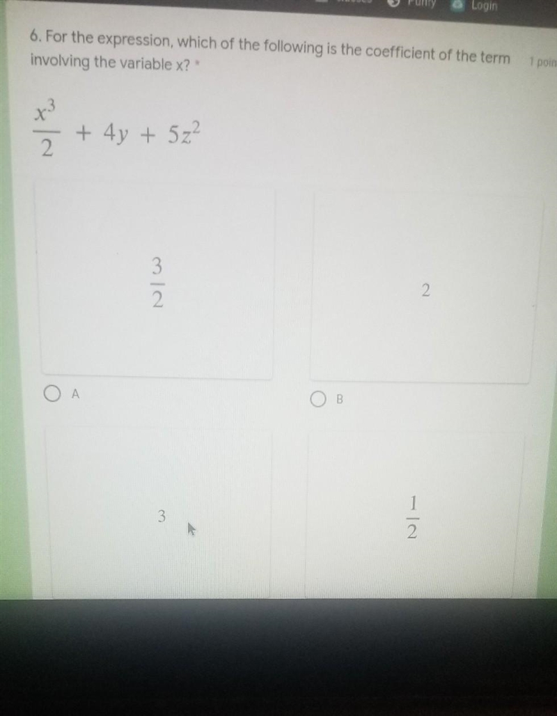 For the expression, which of the following is the coefficient of the term involving-example-1