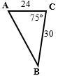 Find the area of the following triangle:-example-1