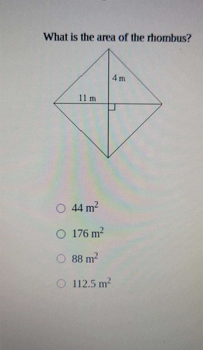 What is the area of the Rhombus​-example-1