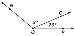 The measure of angle NOP is:140 What is the value of x?-example-1