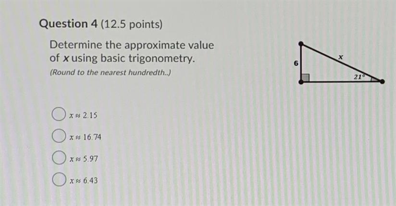 Determine the approximate value of x Anyone happen to know?-example-1