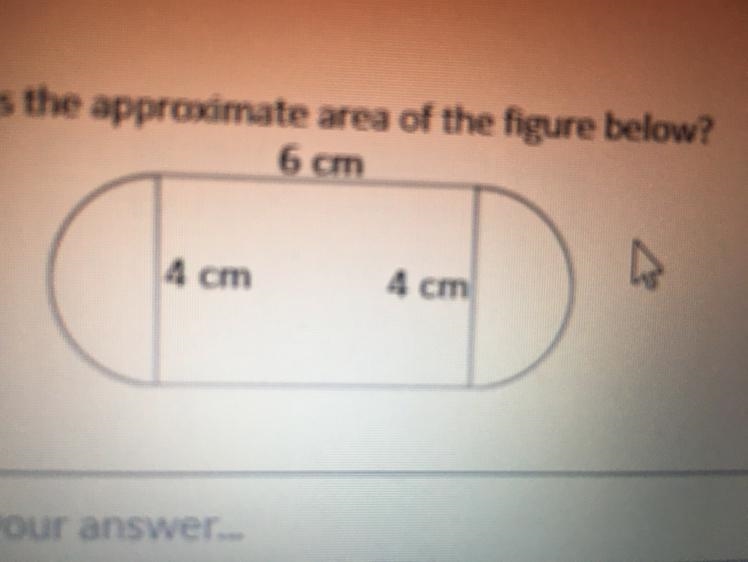 What is the approximate area of the figure below?-example-1