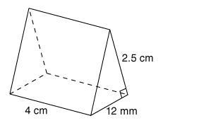 What is the value of B for the following triangular prism? Remember that there are-example-1