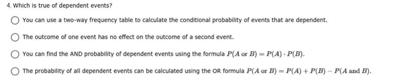 Which is true of dependent events?-example-1