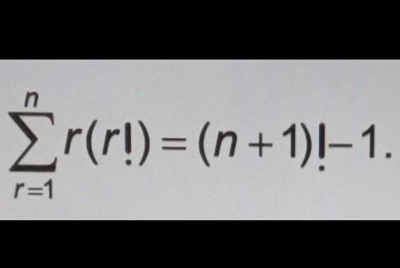 Can someone solve this by mathematical induction? ​-example-1