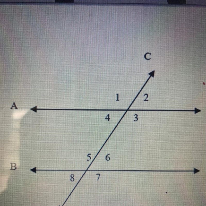 Find the measure of angle 6 if the measure of angle 4 is 65 degrees-example-1