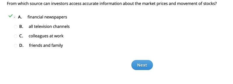 From which source can investors access accurate information about the market prices-example-1