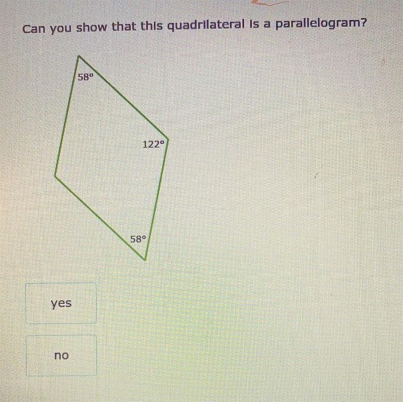 Can you show that this is a parallelogram? Explain if you agree or disagree.-example-1