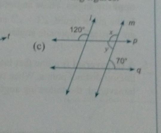 Please answer in full process questions Given L || M find the value of unknown angles-example-1