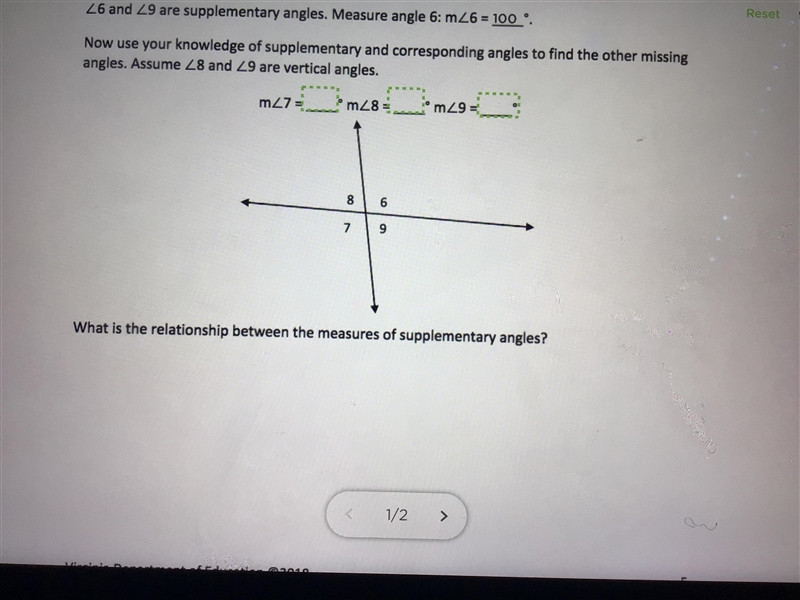 What are the missing angles? What is the relationship between the measures of supplementary-example-1