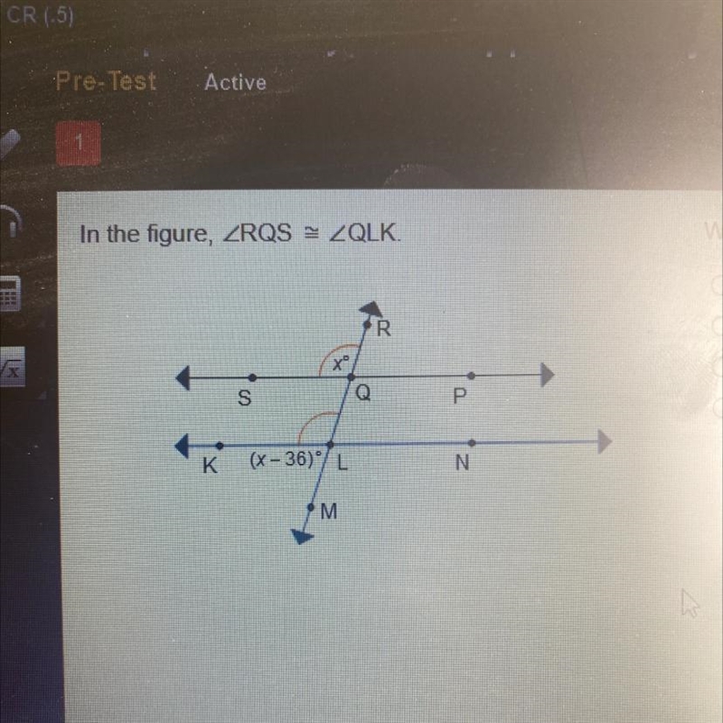 What is the value of x? *36 *72 *108 *144-example-1