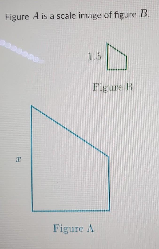 Figure A maps to figure B with a scale factor of 0.25​-example-1