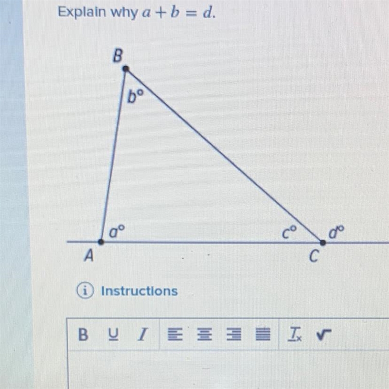 Explain why a + b = d.-example-1