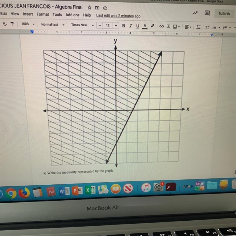 What is the unequal represented by the graph-example-1