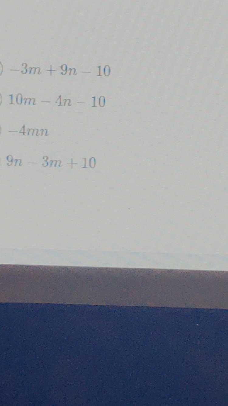 N = -2 and m = 5 Find the sum of these fours problems.-example-1