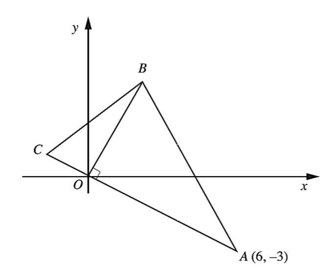 How to find the equation of OB?-example-1