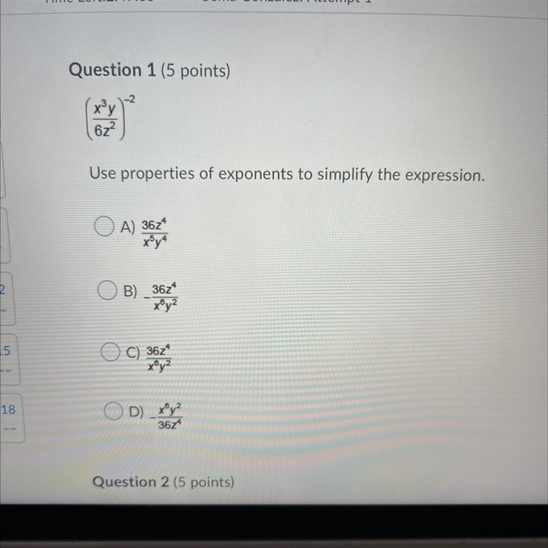 Х'y 62 Use properties of exponents to simplify the expression.-example-1