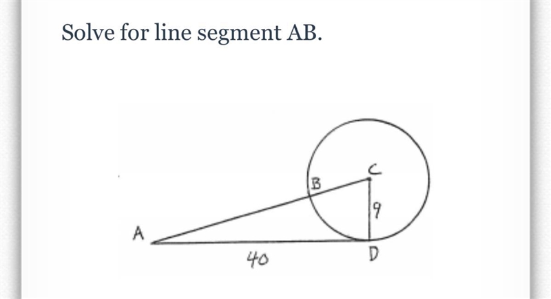 Solve for line segment AB-example-1