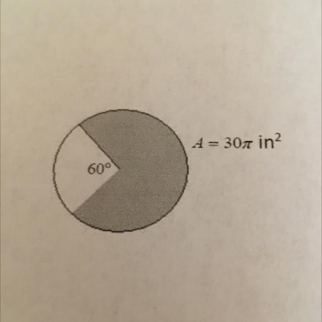 Find exact radius of circle please help!-example-1