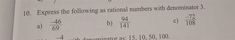 Express the following as rational numbers with denominator 3​-example-1