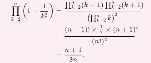 I solved it myself and my result is (n+1)/n. Why is that 1/2 there? An explanation-example-1