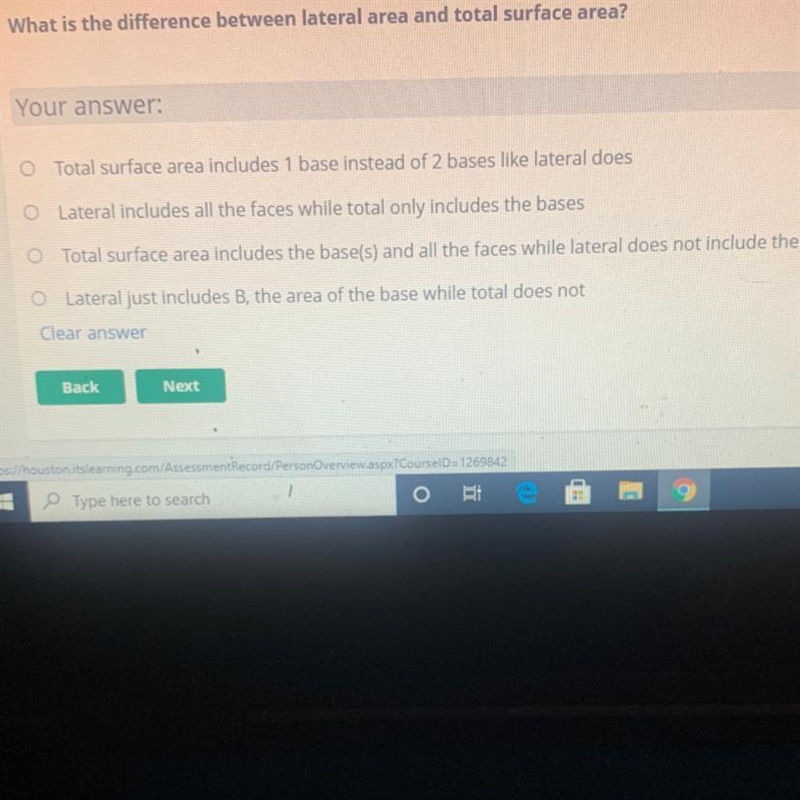 What is the difference between lateral area and total surface area?-example-1