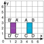 What transformation is shown below? (Look carefully at the vertices.) rotation translation-example-1